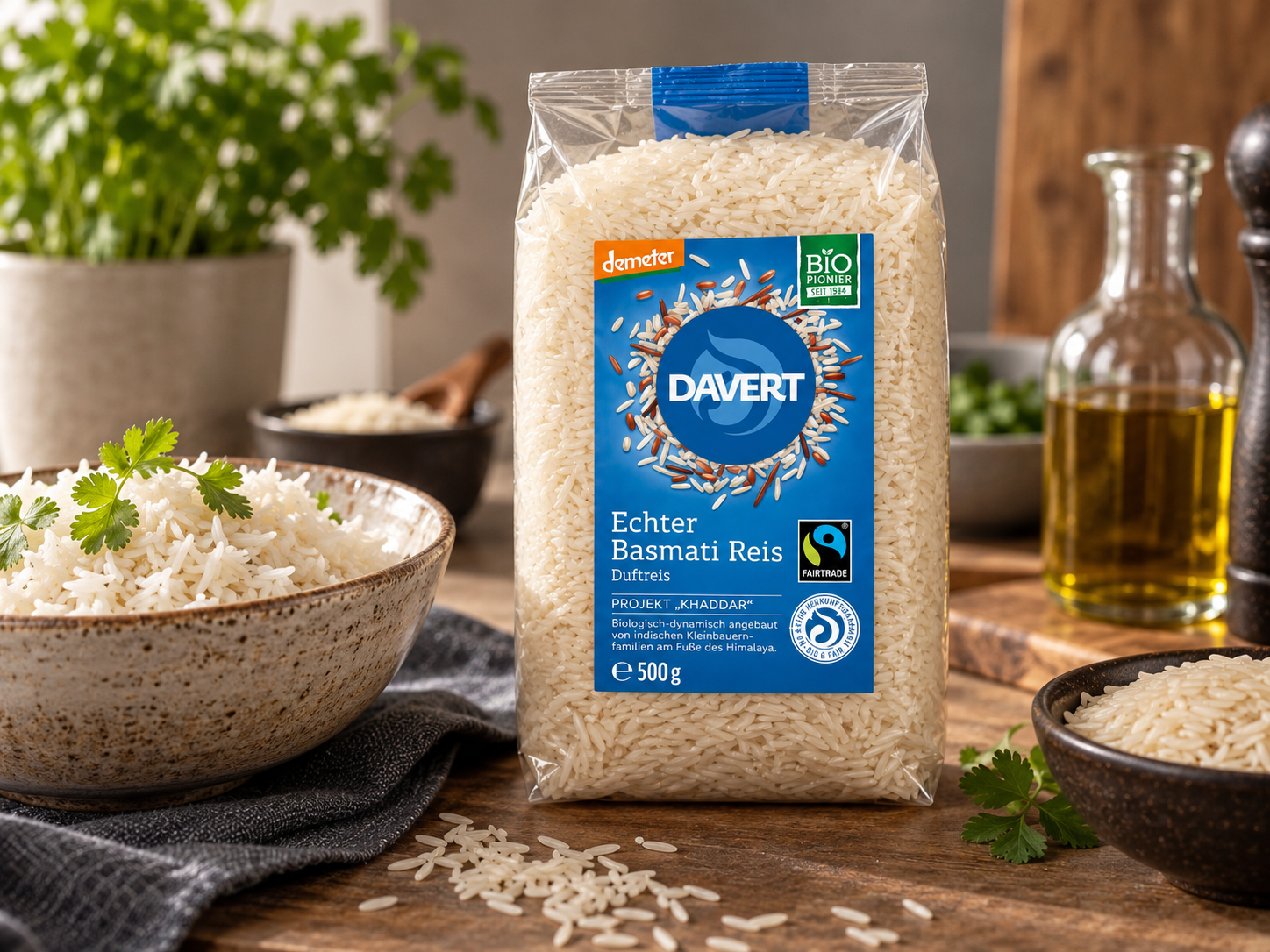 Bezlepková RÝŽE Basmati bílá BIO Demeter 500 g - Davert